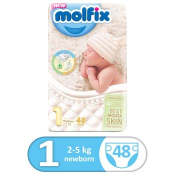 Molfix 3D Twin Newborn Size 1 48Pcs available in swat